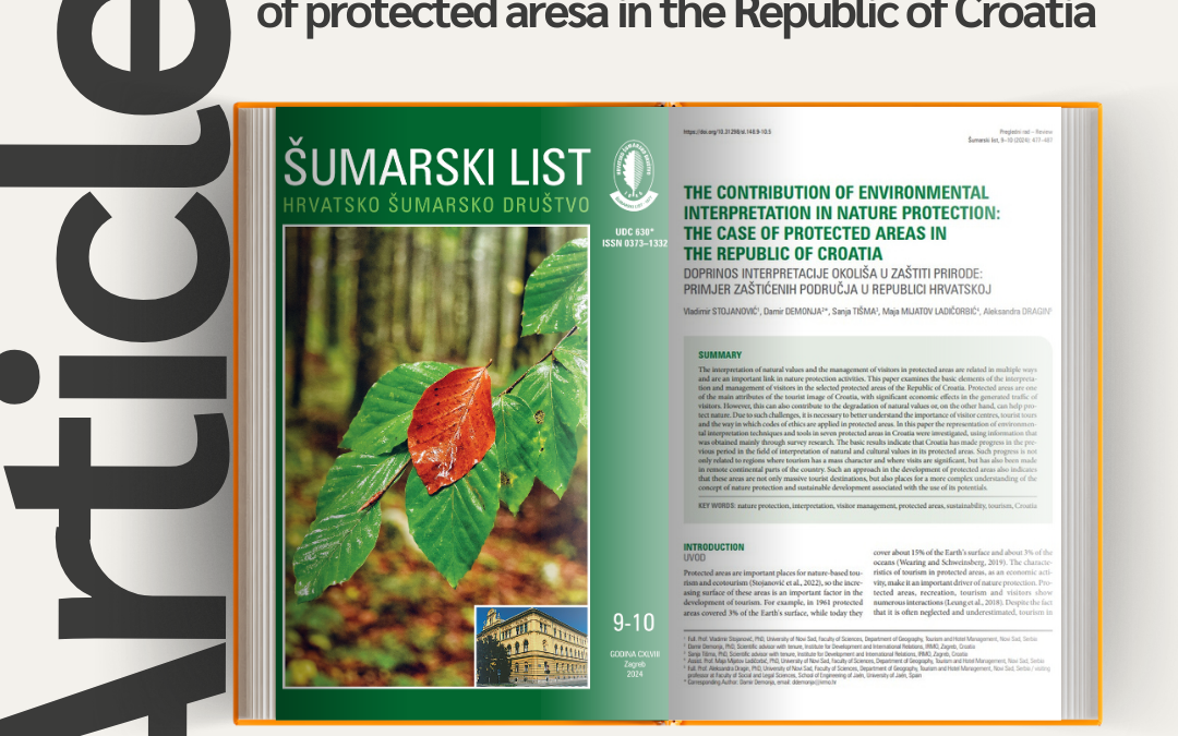 Article The contribution of environemntal interpretation in nature protection: The case of protected aresa in the Republic of Croatia