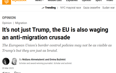 Opinion piece on EU Migration Policies in Al Jazeera
