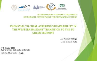 IRMO Research Assistant at the international conference “Sustainable Development for a Sustainable Future”