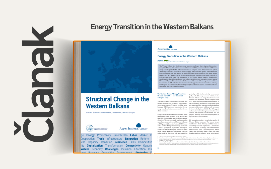 Članak „Energy Transition in the Western Balkans“